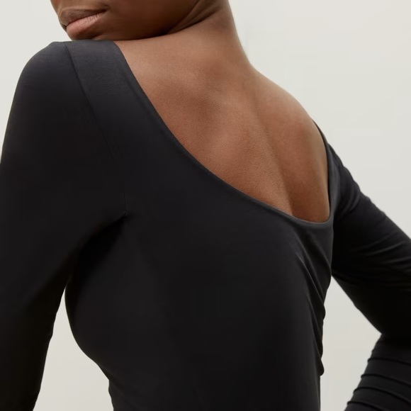 Everlane The Long-Sleeve Ballet Bodysuit in black NWT - Picture 5 of 6